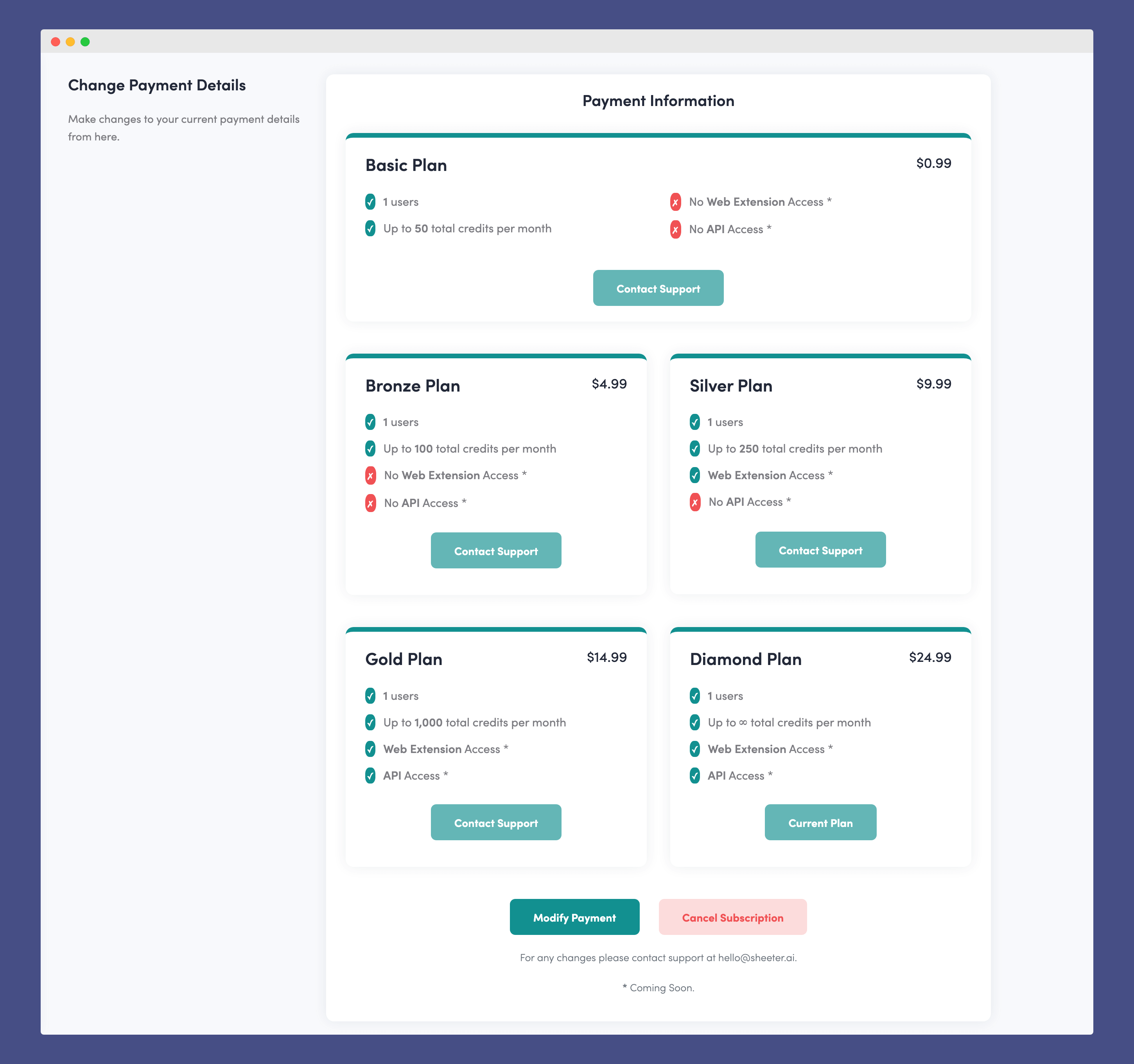 Sheeter.ai - Plan & Pricing